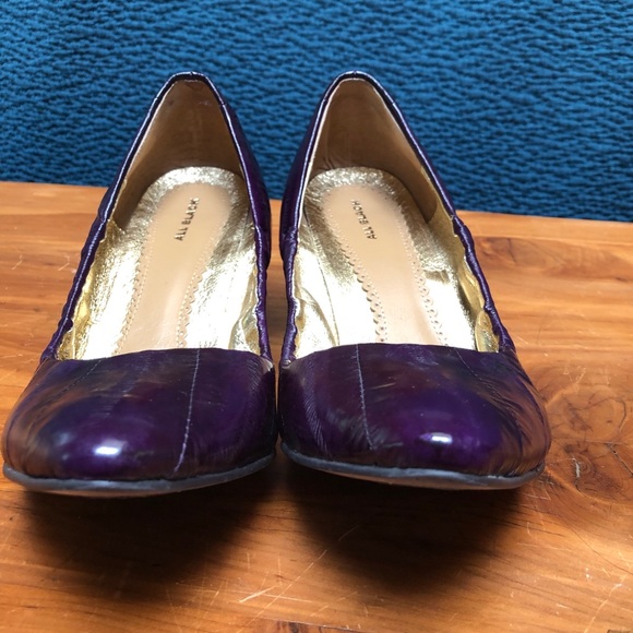 All Black purple wedges sz 9 - Picture 4 of 7
